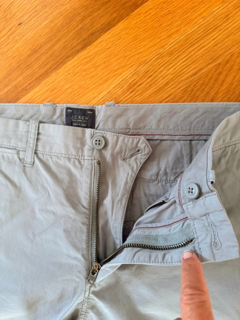J. Crew 770 Straight-fit Stretch Chino Pants Light Gray Casual Flat Front W33